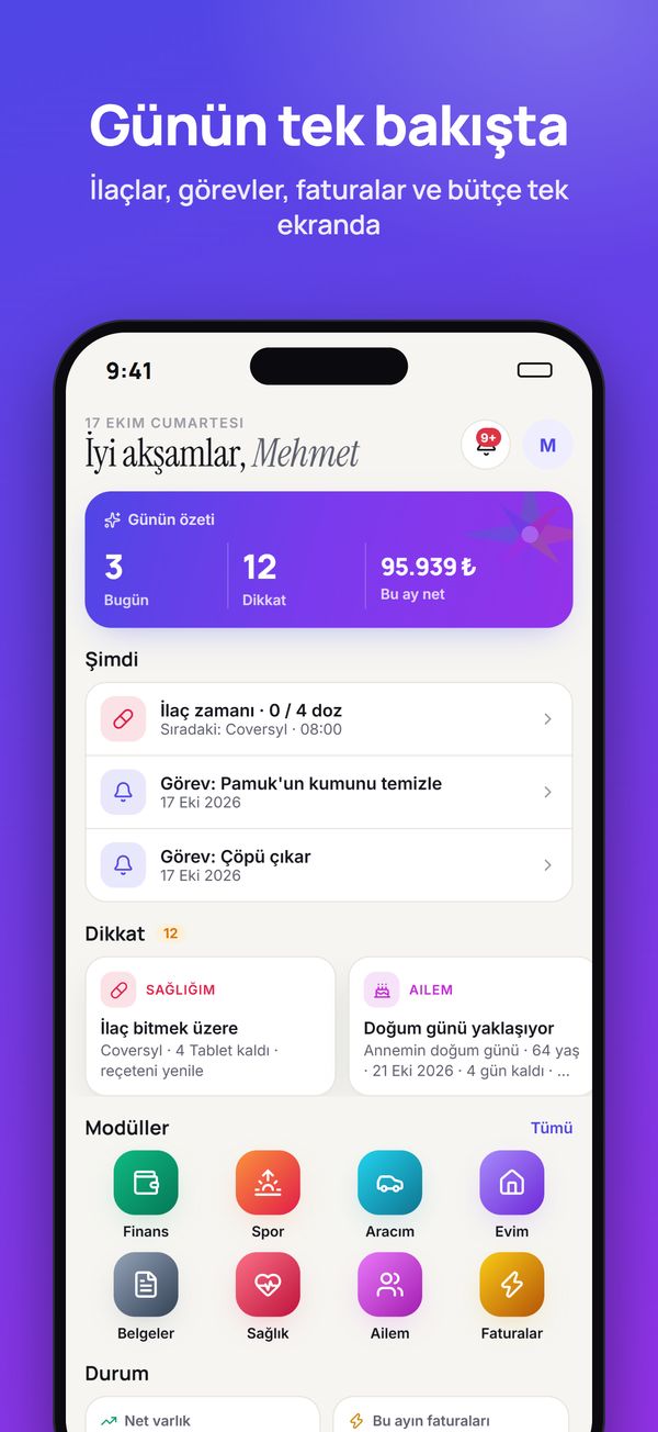 Life Portal mobil uygulaması — Bugünüm