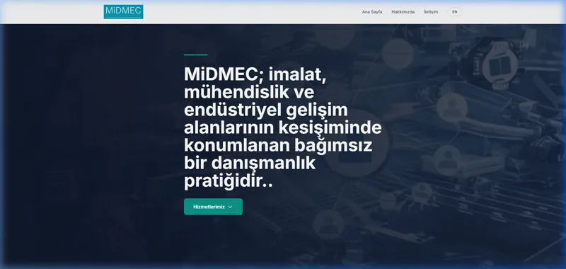 MiDMEC — Manufacturing & Engineering Consulting kurumsal site