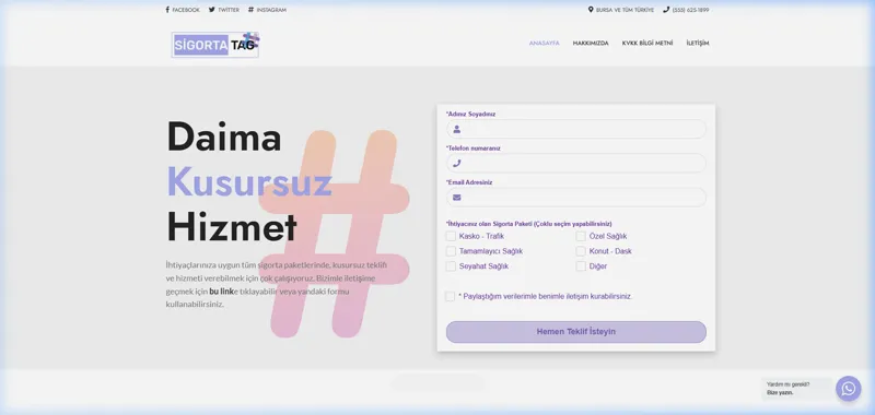 SigortaTag — Dijital sigorta platformu tasarımı ve geliştirme