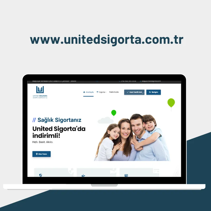 United Insurers Sigorta — Sigorta acentesi web sitesi ve dijital çözümler